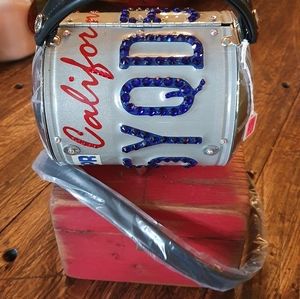 CALIFORNIA Jeweled license plate purse